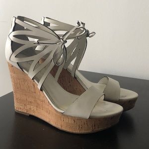 Cork Wedge, leather 8.5